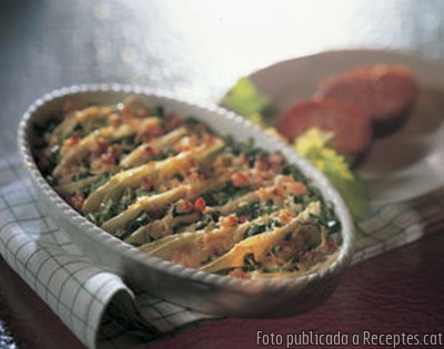 Api i porro gratinat