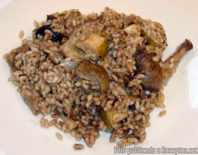 Recepta de cuina de Arròs de colomí amb ceps