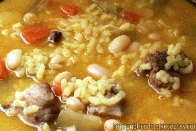 Recepta de cuina de Arròs de fesols i colinaps