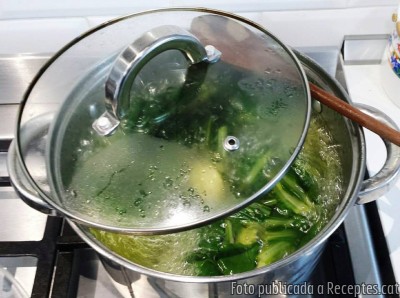 Recepta de cuina de Bledes bullides amb alls i herbes aromàtiques