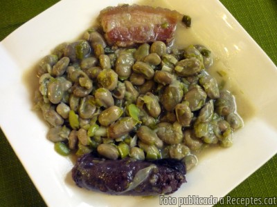 Recepta de cuina de Faves a la catalana