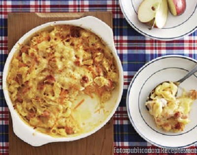 Recepta de cuina de Gratin amb Pasta i Boletes de carn