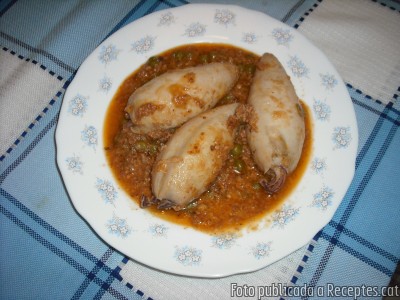 Recepta de cuina de Calamars farcits de carn