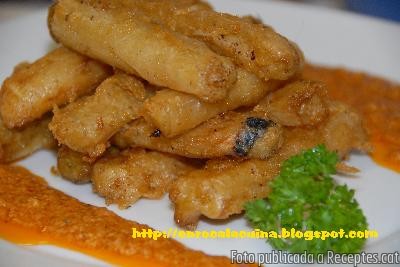 Calçots arrebossats amb tempura