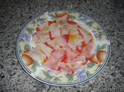 Carpaccio de bacallà