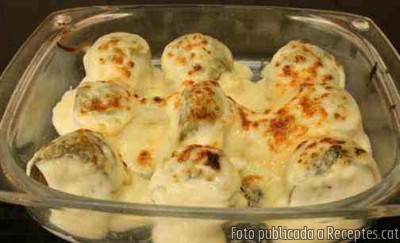 Recepta de cuina de Carxofes amb beixamel