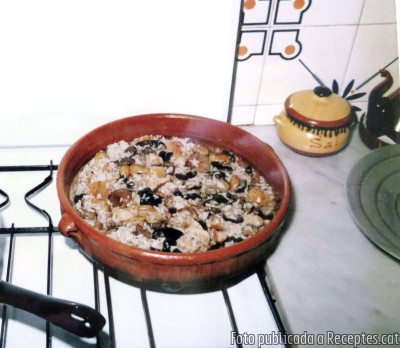 Recepta de cuina de Arròs amb costella de porc i bolets