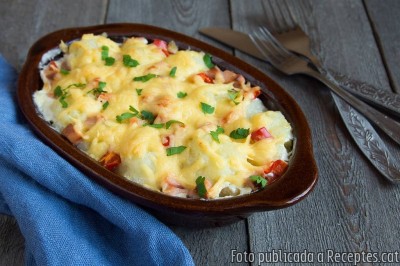 Recepta de cuina de Cassola de coliflor amb formatge