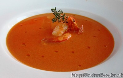 Recepta de cuina de Crema de llagostins