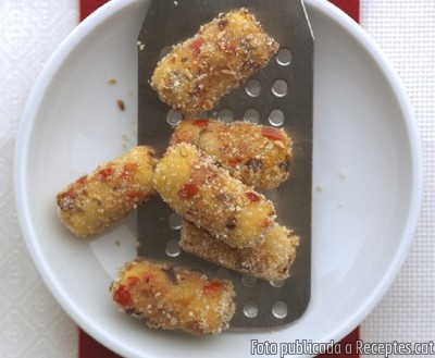 Croquetes de verdura amb crema d'espinacs