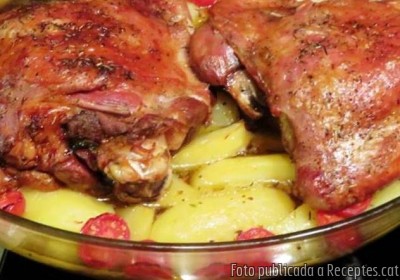 Recepta de cuina de Cuixa de gall dindi al forn