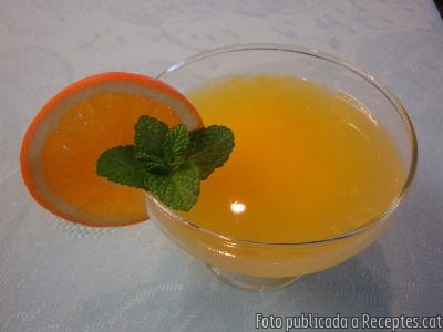Recepta de cuina de Gelatina de taronja amb stevia