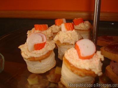 Recepta de cuina de Crema de gambes en vol-au-vents