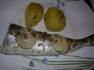 Recepta de cuina de Cues de lluç amb patates al forn