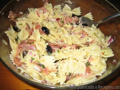 Recepta de cuina de Amanida de pasta