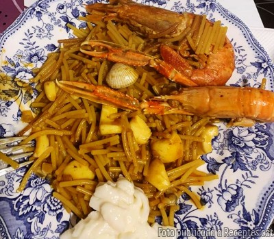 Recepta de cuina de Fideuà de peix i marisc