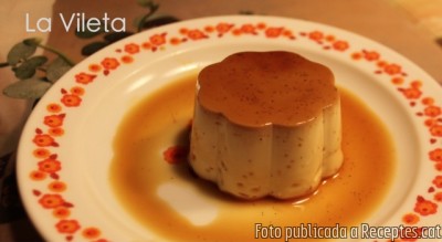 Flam a la xocolata blanca al microones