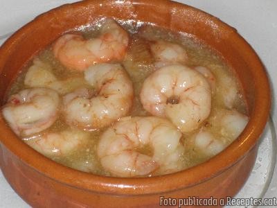 Recepta de cuina de Gambes  &quot;al ajillo&quot; al estil  Victori