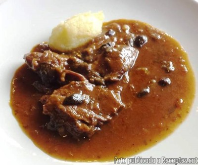 Recepta de cuina de Fricandó de galta de poltre