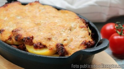 Recepta de cuina de Guisat de patates amb carn picada