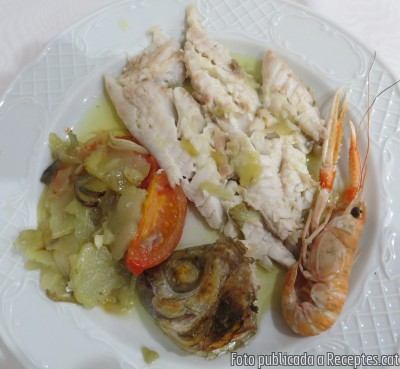 Recepta de cuina de Calet (besuc de la piga negra) i gall de Sant Pere al forn