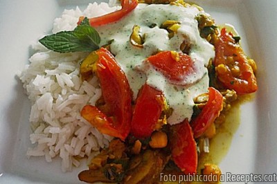 Recepta de cuina de Cigrons al curry a l'estil Indi