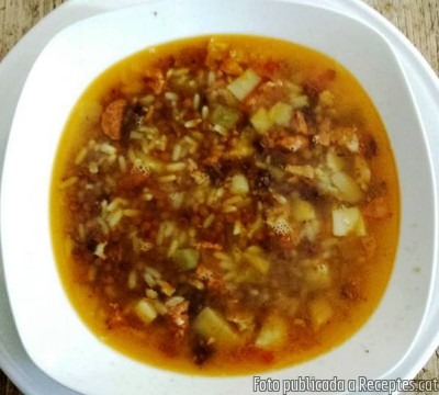 Recepta de cuina de Llenties estofades amb arròs