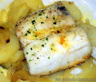 Recepta de cuina de Supremes de lluç en llit de patates