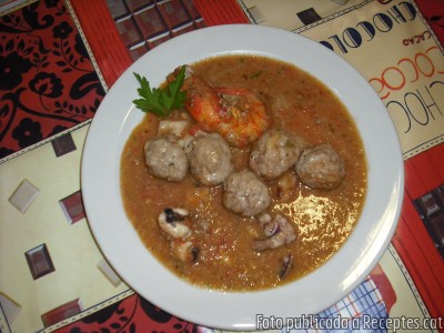 Recepta de cuina de Mandonguilles amb fruits de mar