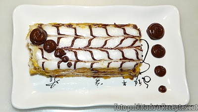 Recepta de cuina de Milfulles de crema
