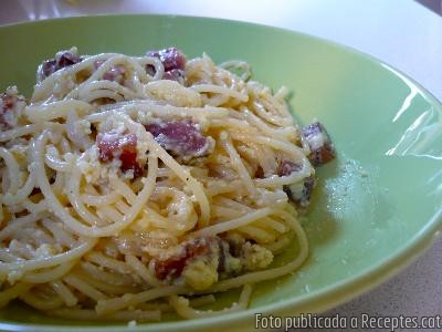 Recepta de cuina de Espaguetis carbonara
