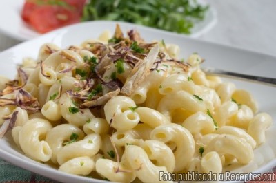 Recepta de cuina de Pasta amb formatge de cabra