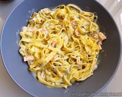 Recepta de cuina de Pasta amb salmó