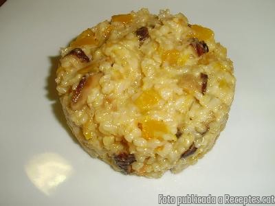 Risotto de carabassa i xiitake