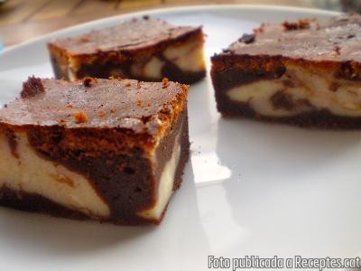 Brownie de formatge i xocolata