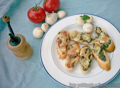 Recepta de cuina de Crostini de Bolets