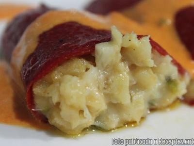 Recepta de cuina de Pebrots del piquillo farcits de bacallà