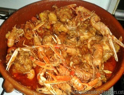 Recepta de cuina de Pollastre de granja amb escamarlans