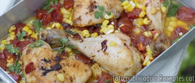 Recepta de cuina de Pouletschenkel mit Gemüse