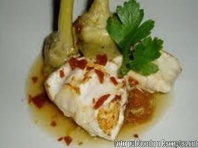 Recepta de cuina de Rap amb gules i carxofetes