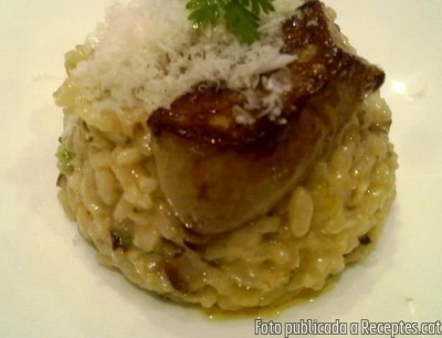 Recepta de cuina de Risotto amb bolets i foie