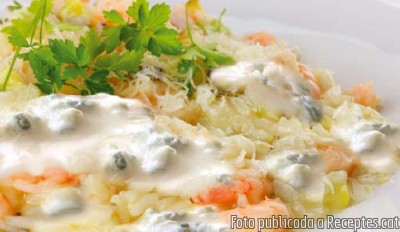 Risotto amb Gorgonzola i Gambetes