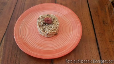 Recepta de cuina de Rissoto amb figues i botifarró