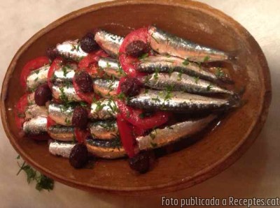 Sardines amb tomàquet al forn
