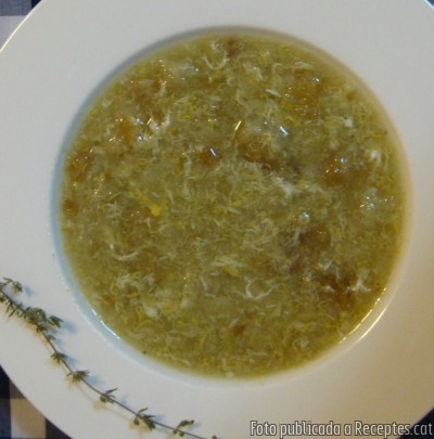 Recepta de cuina de Sopa de farigola