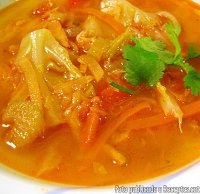 Recepta de cuina de Sopa de verdures en juliana
