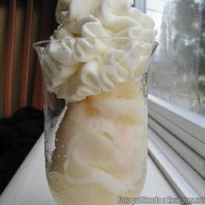 Recepta de cuina de Sorbet de llimona amb vodka