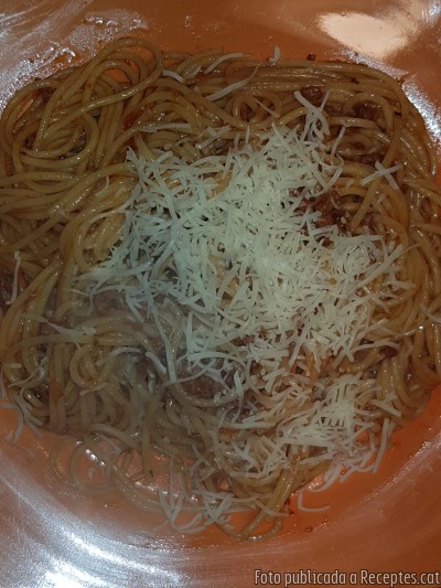 Recepta de cuina de Spaghetti bolonyesa al gust del meu nét