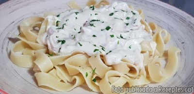 Recepta de cuina de Tallarines amb pernil serra i ruca