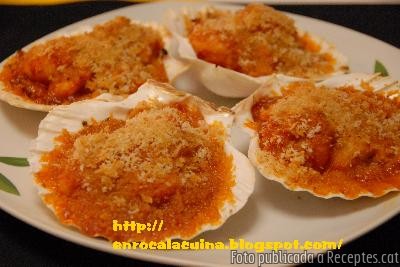 Vieires gratinades al forn